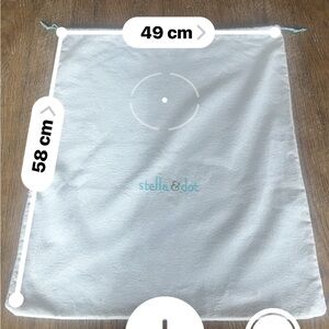 Stella & Dot Cream Storage Bag with embroidery logo